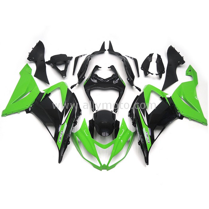 0165 Fairing Kawasaki Ninja 636 ZX6R ZX-6R 13 14 Green Black 0165 Fairing Kawasaki Ninja 636 ZX6R ZX-6R 13 14 Green Black